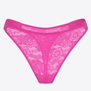 PINK BLING LACIE LOGO SCOOP THONG